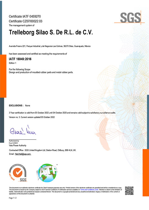 Trelleborg Silao - IATF 16949